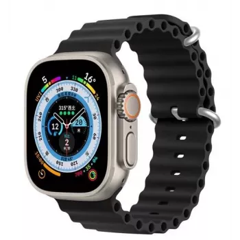 Dux Ducis Cinturino in silicone per Apple Watch 8/7/6/5/4/3/2/SE (38/40/41mm) - nero