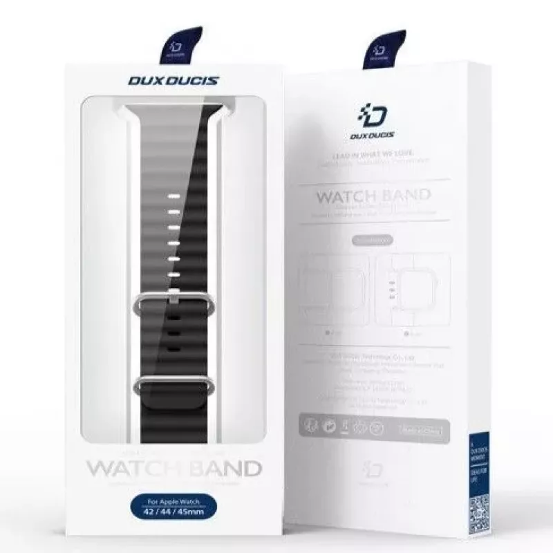 Dux Ducis Cinturino in silicone per Apple Watch 8/7/6/5/4/3/2/SE (38/40/41mm) - nero