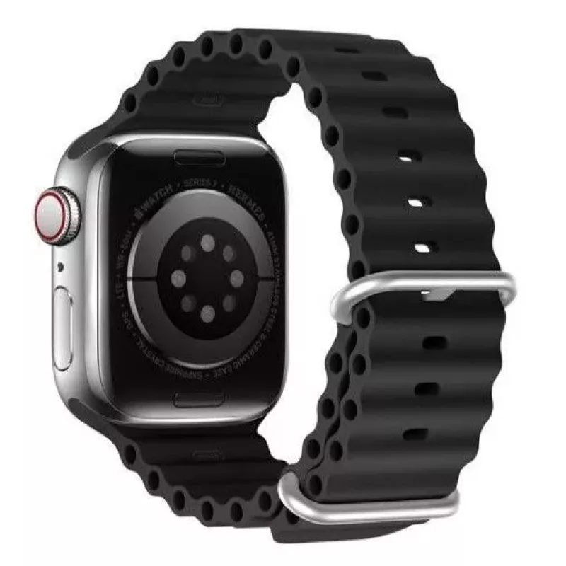 Dux Ducis Cinturino in silicone per Apple Watch 8/7/6/5/4/3/2/SE (38/40/41mm) - nero