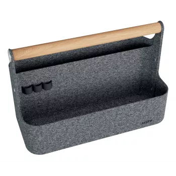Leitz organizer da scrivania portatile in feltro grigio