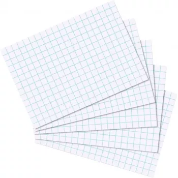 Herlitz schede per schedario A7, quadretti 5 mm, 170 g/m², bianco, 100 pezzi (10621431)