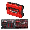 EINHELL-KWB E-Case valigetta portautensili auto, 121 pezzi (nero/rosso, con set di utensili per meccanici hobbisti)