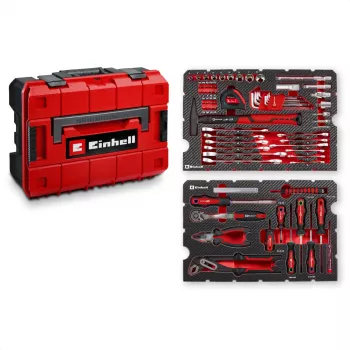 Einhell E-CASE 370570 valigetta portautensili universale 80 pezzi (rosso/nero)