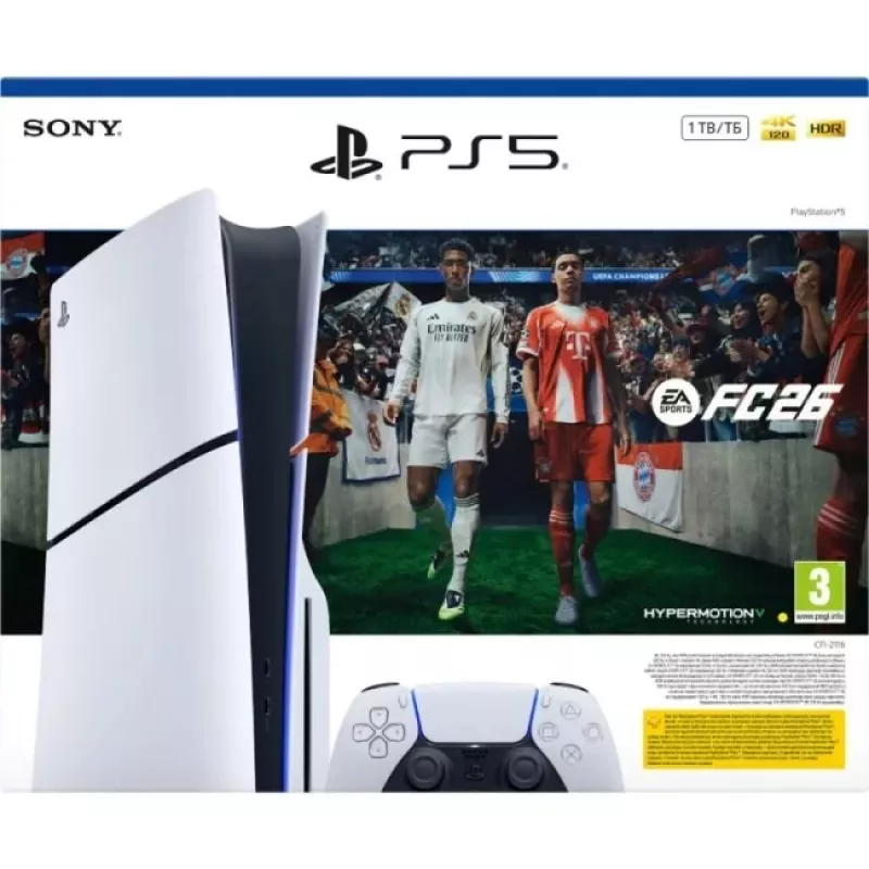 Sony PlayStation 5 Slim Disc Edition 1TB + EA Sports FC 26 Bundle - bianco/nero (CFI-2116A)