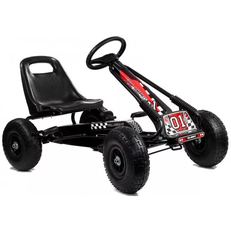 LEAN TOYS LEAN CARS A-15 go-kart nero pneumatici ad aria