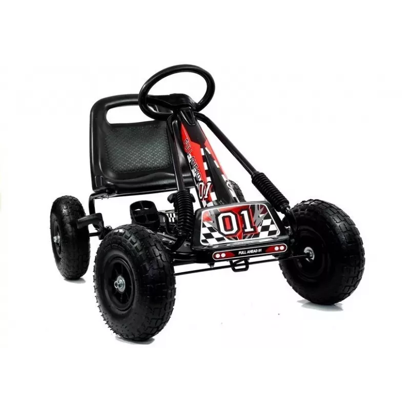 LEAN TOYS LEAN CARS A-15 go-kart nero pneumatici ad aria