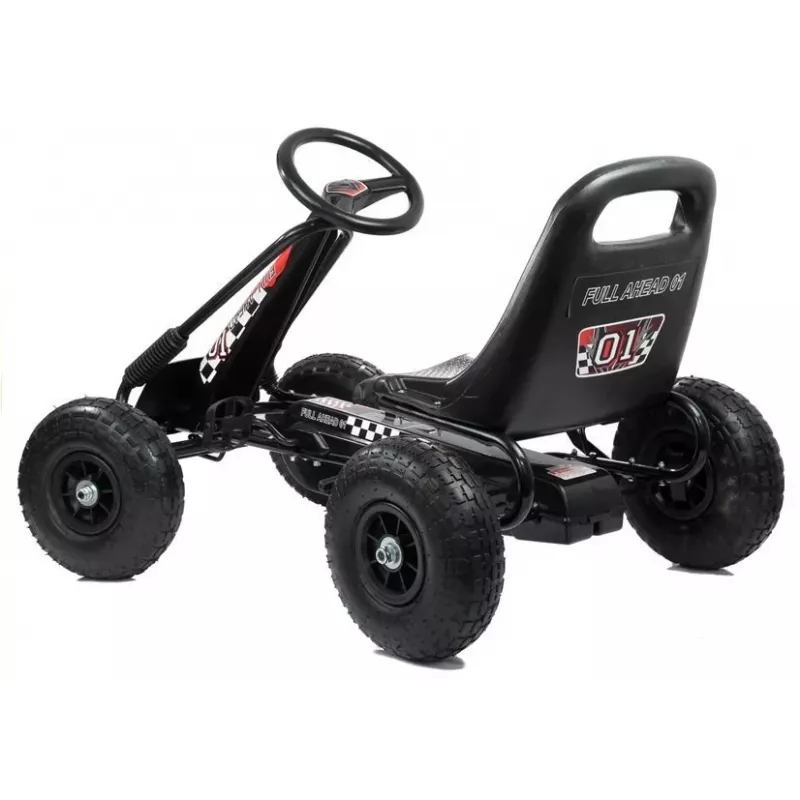 LEAN TOYS LEAN CARS A-15 go-kart nero pneumatici ad aria