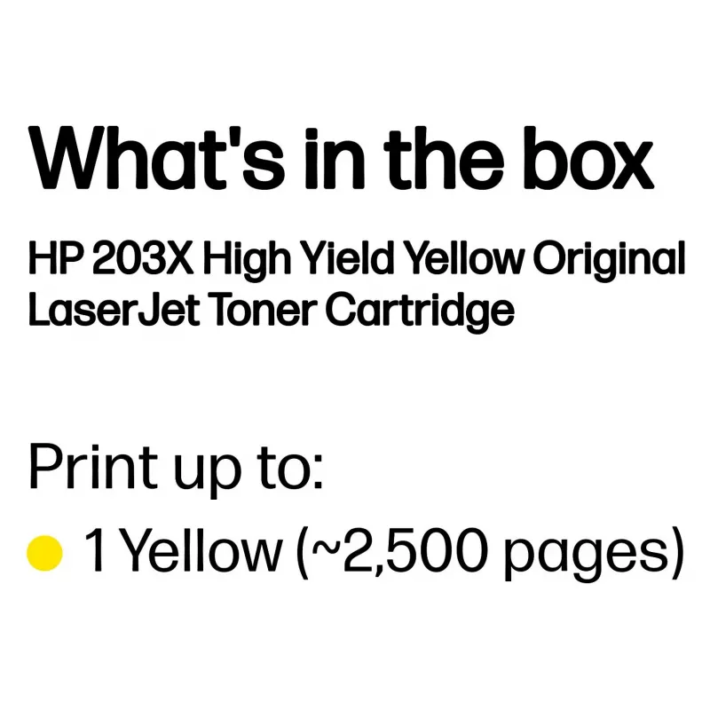 HP 203X cartuccia toner giallo alta resa (CF542X) | toner originale HP LaserJet