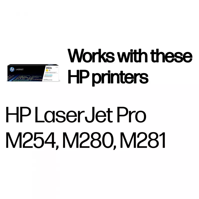 HP 203X cartuccia toner giallo alta resa (CF542X) | toner originale HP LaserJet