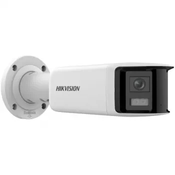 Hikvision DS-2CD2T47G2P-LSU/SL 4MP AcuSense telecamera IP bullet da esterno con obiettivo 2,8 mm, luce bianca, audio bidirezionale, luce flash, PoE