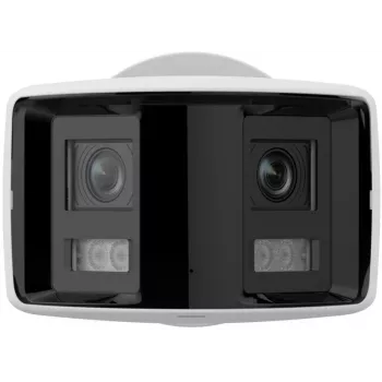 Hikvision DS-2CD2T47G2P-LSU/SL 4MP AcuSense telecamera IP bullet da esterno con obiettivo 2,8 mm, luce bianca, audio bidirezionale, luce flash, PoE