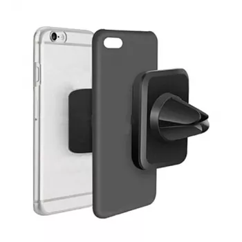 2GO 795466 supporto passivo per auto per smartphone, nero-grigio, ventosa, rotazione 360°