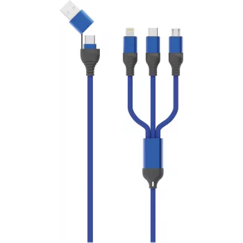 2GO 797360 cavo USB 1,2 m USB A/USB C/USB C/Micro-USB B/Lightning nero - blu