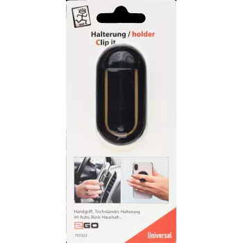 2GO Clip it supporto universale per smartphone nero