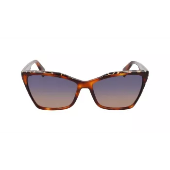 LIU JO occhiali da sole donna LJ796S-245 – havana montatura farfalla in acetato con lenti marroni sfumate, 58/15/135 mm