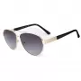 Guess GF0414-6032B Occhiali da sole unisex squadrati, montatura nero lucido, lente marrone sfumata, 60/12/140 mm