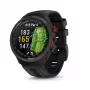 Garmin Approach S70 47mm Golf GPS Smartwatch – lunetta in ceramica nera/rossa con cinturino in silicone nero