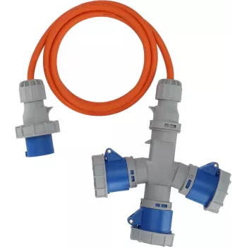 Brennenstuhl 1167670202 prolunga CEE distributore 3 vie 16A 2m H07RN-F 3G 2,5 mm² IP44