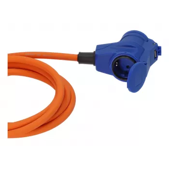 Brennenstuhl 1167650310 prolunga 10m connettore maschio CEE / connettore femmina angolare H07RN-F 3G 2,5 mm² blu