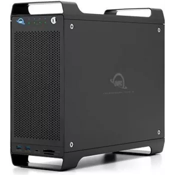OWC ThunderBay Flex 8 - enclosure storage/dock/PCIe a 8 bay con 2 porte Thunderbolt 3, SoftRAID XT, nero