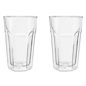 Leopold Vienna bicchiere Latte Macchiato 280 ml set con 2 bicchieri in vetro borosilicato a doppia parete