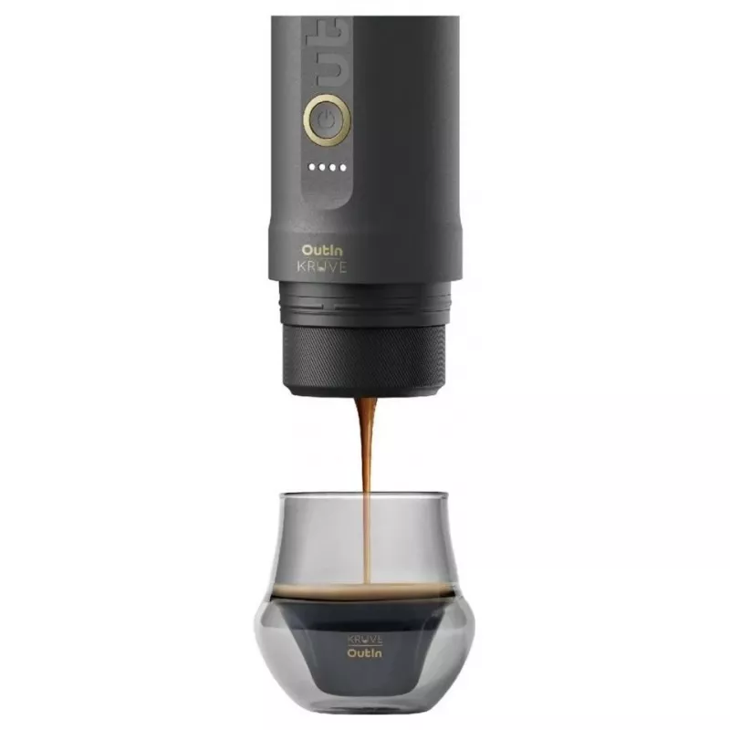 OutIn Nano x Kruve set regalo caffettiera espresso portatile nero/oro