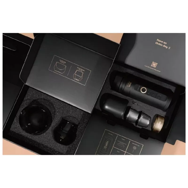 OutIn Nano x Kruve set regalo caffettiera espresso portatile nero/oro