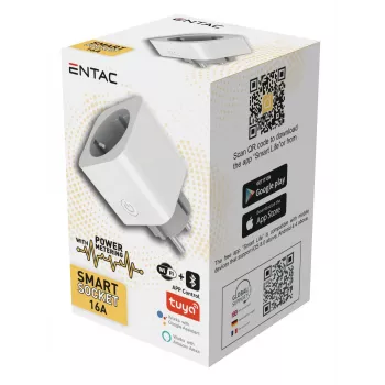 ENTAC presa smart WiFi con monitoraggio energia bianco