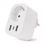 ENTAC spina smart WiFi 1x Schuko con 2x USB-A e 1x USB-C, bianco