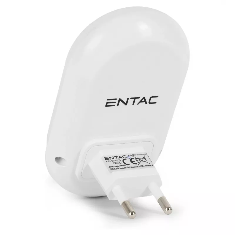 ENTAC luce notturna 0,7W bianco caldo sensore crepuscolare