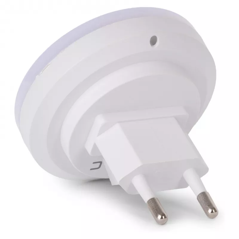 ENTAC luce notturna 0,5W rotonda bianco freddo con sensore crepuscolare