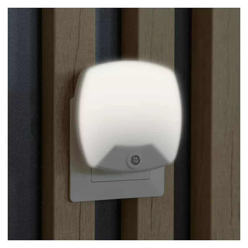 ENTAC luce notturna 0,5W quadrata bianco freddo con sensore crepuscolare