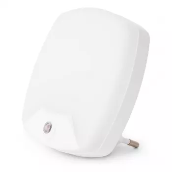 ENTAC luce notturna 0,5W quadrata bianco freddo con sensore crepuscolare