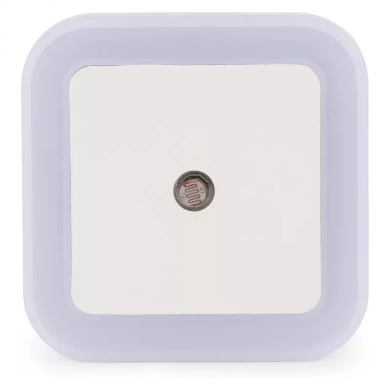 ENTAC luce notturna 0,5W quadrata bianco freddo con sensore crepuscolare