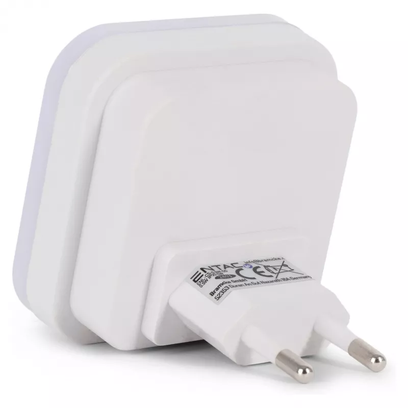 ENTAC luce notturna 0,5W quadrata bianco freddo con sensore crepuscolare