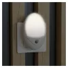 ENTAC luce notturna 0,5W ovale bianco freddo bianco sensore crepuscolare
