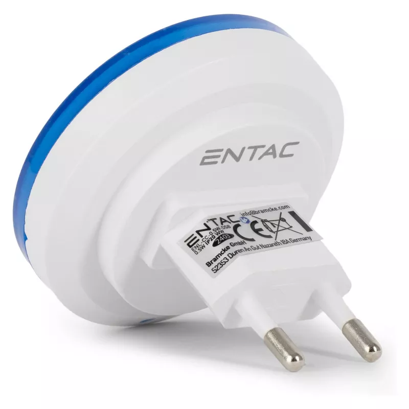 ENTAC luce notturna 0,5W rotonda bianco freddo blu sensore crepuscolare