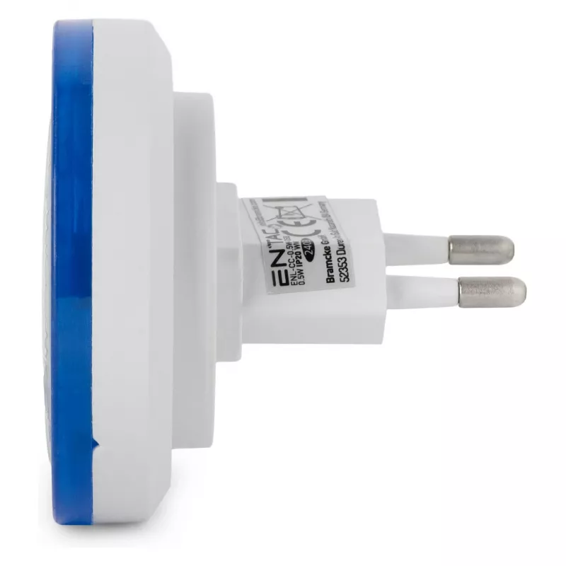 ENTAC luce notturna 0,5W rotonda bianco freddo blu sensore crepuscolare