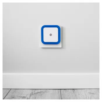 ENTAC luce notturna 0,5W quadrata blu sensore crepuscolare