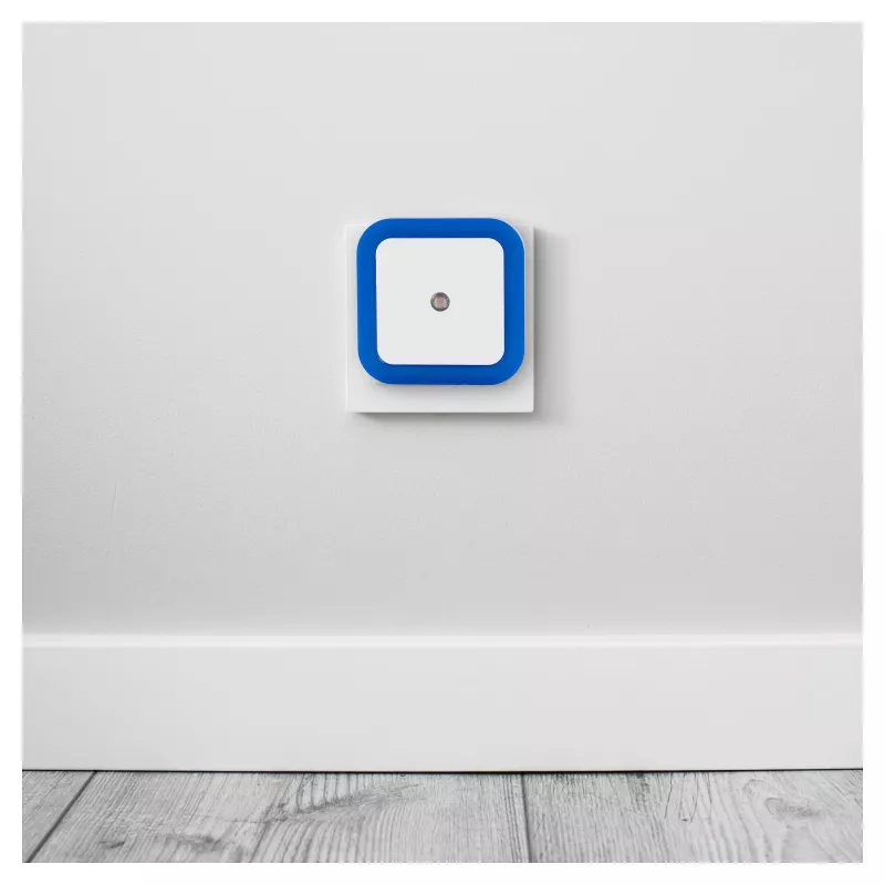 ENTAC luce notturna 0,5W quadrata blu sensore crepuscolare