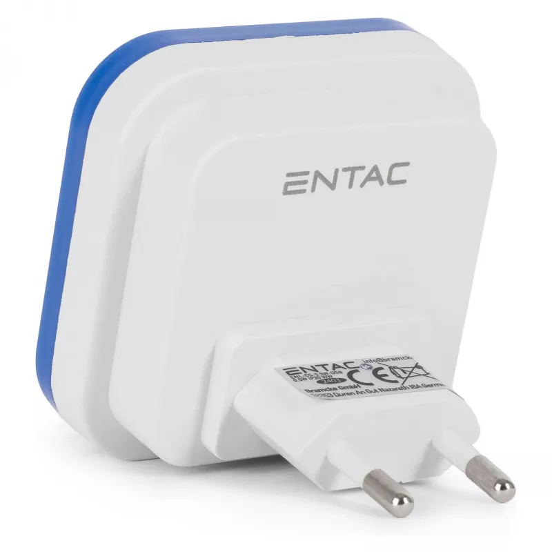 ENTAC luce notturna 0,5W quadrata blu sensore crepuscolare
