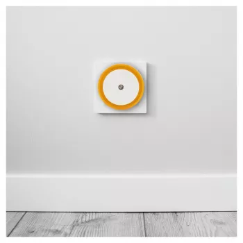 ENTAC luce notturna 0,5W rotonda bianco caldo arancione sensore crepuscolare