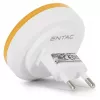 ENTAC luce notturna 0,5W rotonda bianco caldo arancione sensore crepuscolare