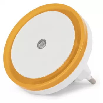 ENTAC luce notturna 0,5W rotonda bianco caldo arancione sensore crepuscolare