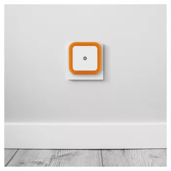 ENTAC luce notturna 0,5W quadrata bianco caldo arancione sensore crepuscolare
