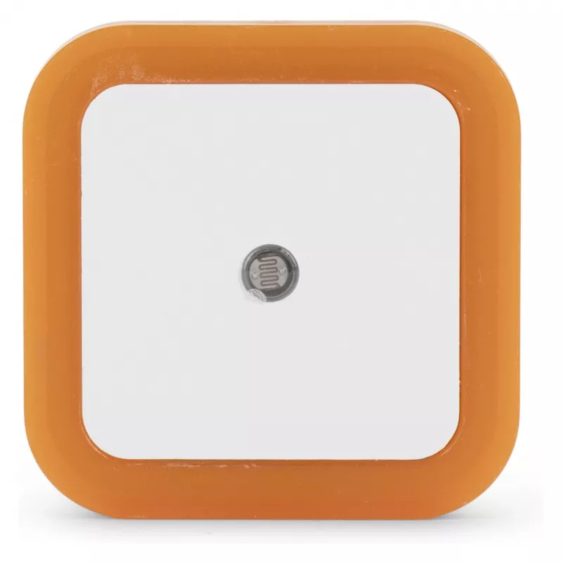 ENTAC luce notturna 0,5W quadrata bianco caldo arancione sensore crepuscolare
