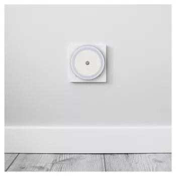 ENTAC luce notturna LED 0,5W rotonda bianco caldo con sensore crepuscolare