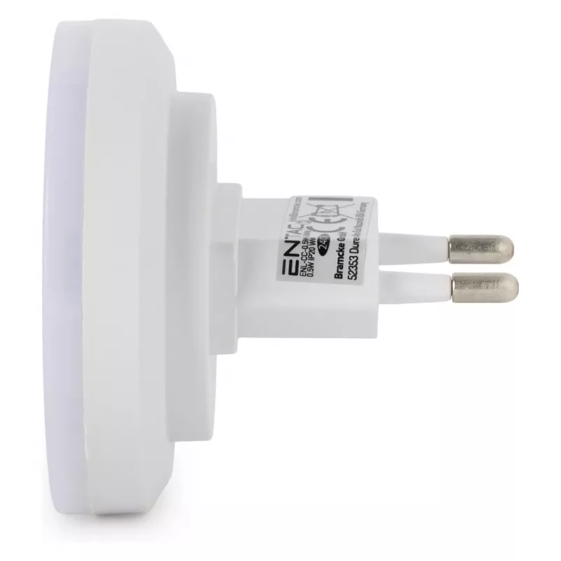 ENTAC luce notturna LED 0,5W rotonda bianco caldo con sensore crepuscolare