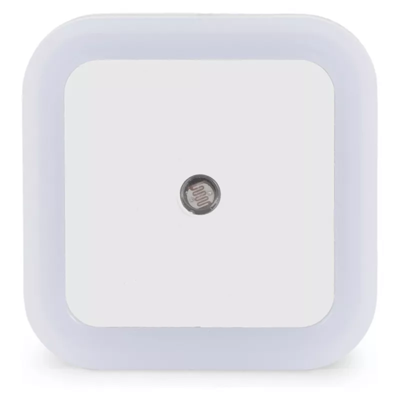 ENTAC luce notturna 0,5W quadrata bianco caldo con sensore crepuscolare