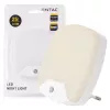ENTAC luce notturna 0,5W quadrata bianco caldo con sensore crepuscolare
